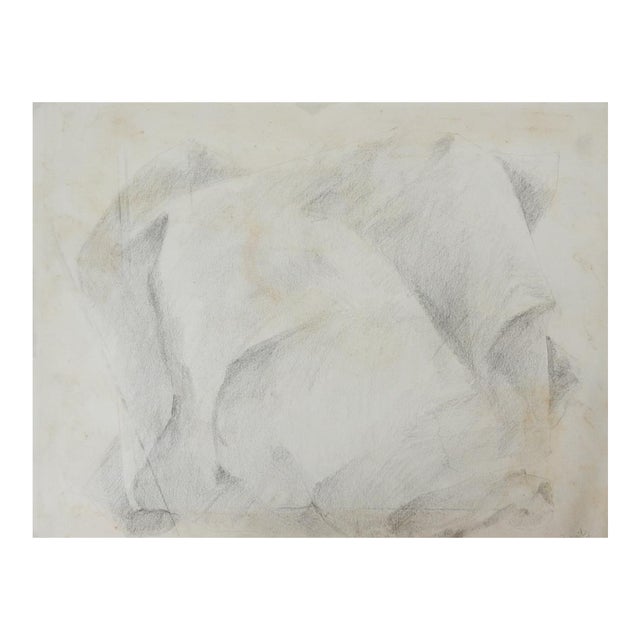 Mid 20th Century Abstract Pencil Drawing For Sale