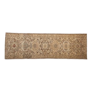 Vintage Distressed Karaja Rug Runner - 3'5" X 10'6" For Sale