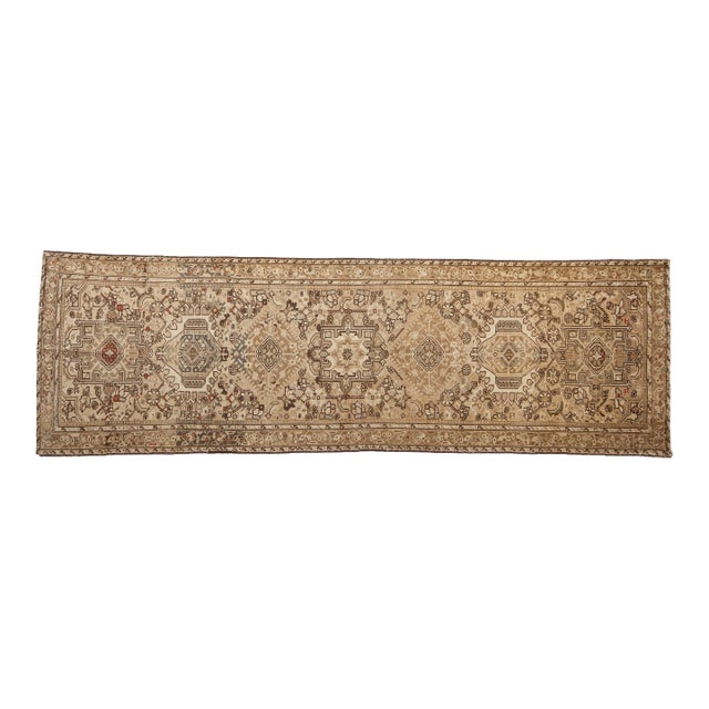 Vintage Distressed Karaja Rug Runner - 3'5" X 10'6" For Sale