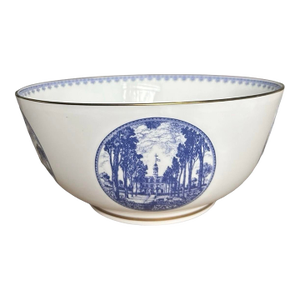 Vintage Wedgwood Williamsburg Virginia Limited Edition Bone Chine Blue & White Serving Bowl