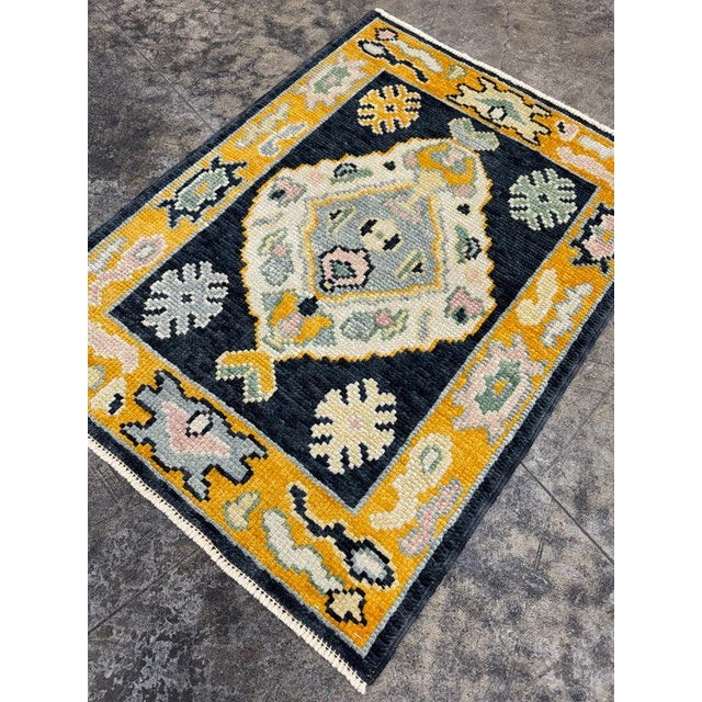 Turkish Oushak Rug 2'2" x 2'11" For Sale - Image 4 of 4
