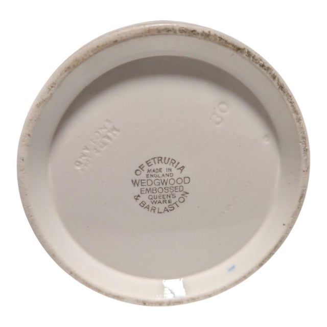 1940s Vintage Wedgwood Embossed Queen's Ware Cream Jug in the Princess Margaret Pattern, 5.5". For Sale - Image 5 of 6