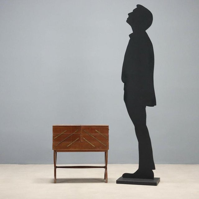 Italian sewing box from the 1950s, expertly crafted in wood, featuring a functional and refined design. Originally...