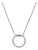 0.47ctw Diamond Eternity Circle Pendant Necklace 14k Gold 16.25" Cable Chain For Sale