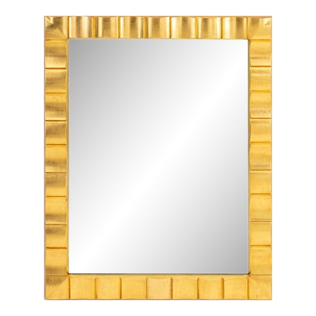 Contemporary Giltwood Beveled Mirror For Sale