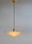 Hollywood Regency Vintage Italian Glass and Brass Pendant Lamp by Tre Ci Luce, 1980s For Sale - Image 3 of 18