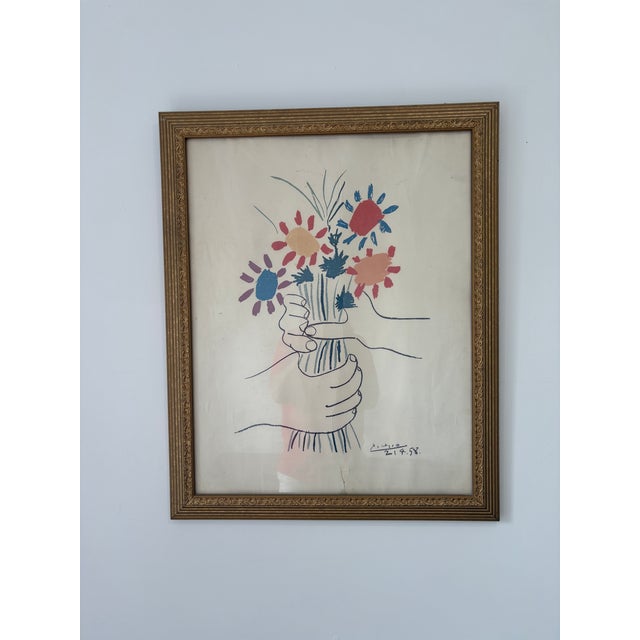 Cream 1970s Pablo Picasso Print For Sale - Image 8 of 10
