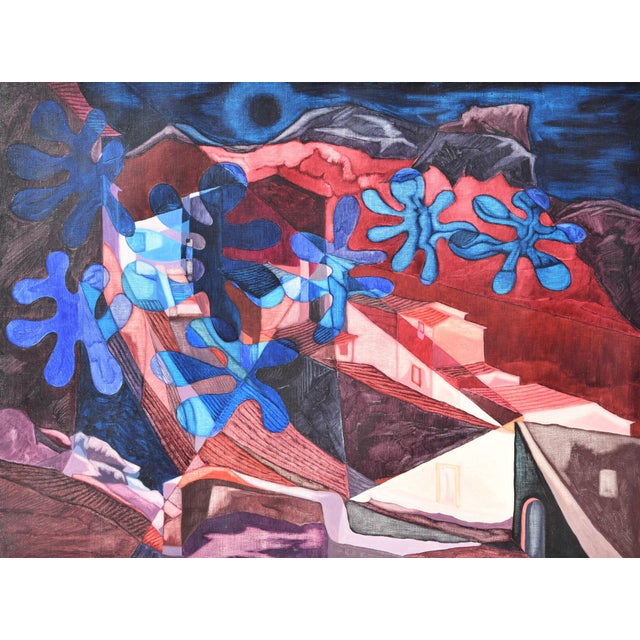 Hermann Schmidt-Schmied, Peaceful Spirits, 1964, Oil Painting on Canvas, Framed For Sale - Image 10 of 10