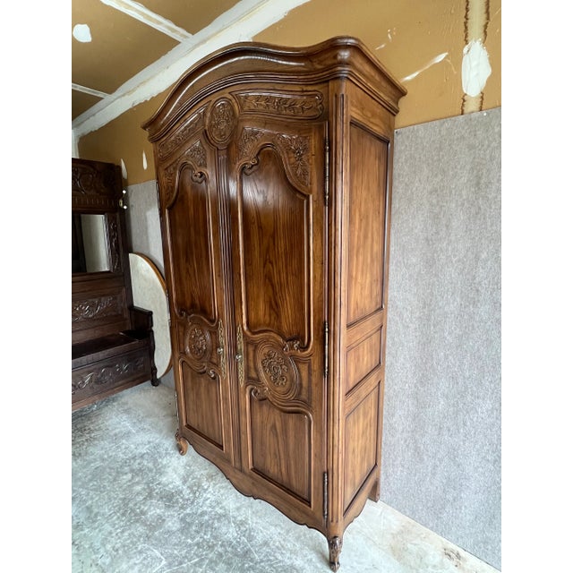 Wood Henredon French Provincial Four Centuries Storage Armoire For Sale - Image 7 of 12