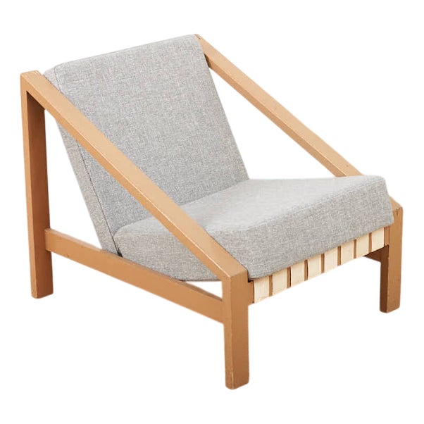 Armchair in Painted Wood with Webbing Upholstery by Benedikt Rohner for Oswald, 1958 For Sale