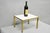 Vintage Italian Mid Century Modern Small 15" Patinated Bronze Brass Pedestal Display Stand with White Plexiglass Top....
