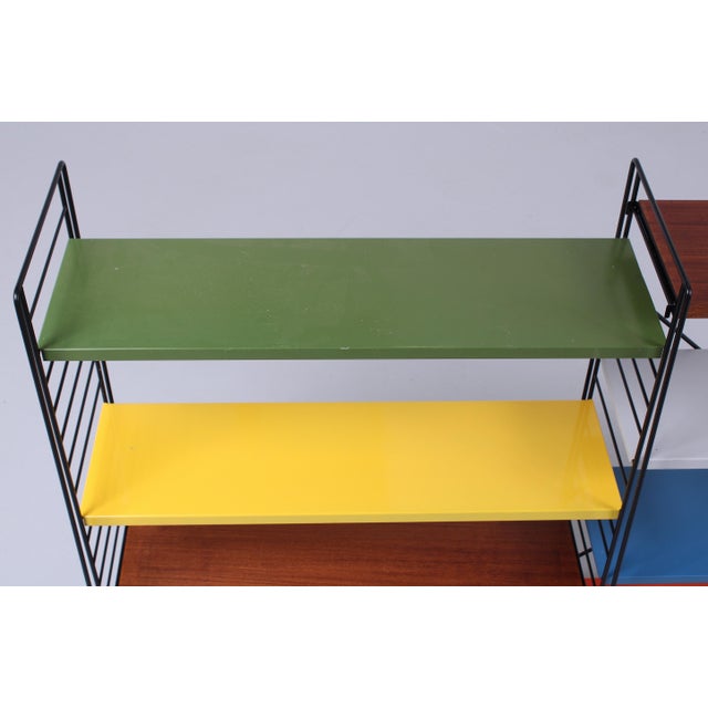 Modular Colored Metal Floor Rack by A. D. Dekker for Tomado, 1950s, Set of 12 For Sale - Image 14 of 17