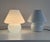 Mid-Century Modern Vintage Italian Mushroom Table Lamps in Blue Swirl Glass, 1970s, Set of 2 For Sale - Image 3 of 16