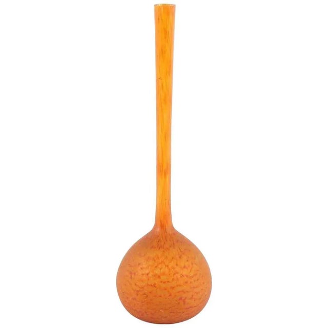 1920s Art Deco Orange Berluze Vase by Andre Delatte, France, 1920s For Sale - Image 5 of 5