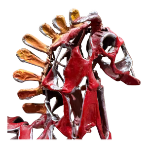 Hand Made Folk Art Sculpture Papel Mache Horse Vintage Abstract