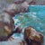 Contemporary Cerulean Cove, Modern Impressionist Seascape Oil Painting For Sale - Image 3 of 7
