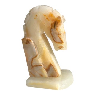 Mid Century Animal Motif Quartz Horse Bookend or Decorative Object For Sale