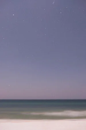 'Moonlit Gulf' Abstract Contemporary Coastal Photography Print, Large Beach Art, 40 X 60" Fine Art Photograph