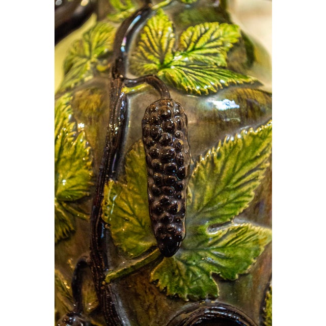 1920s Vintage Italian Ceramic Vase with Floral Decoration, 1920s For Sale - Image 5 of 7