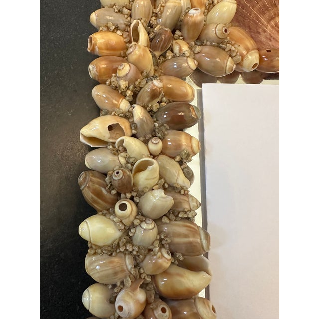 Vintage French Mid Century Seashell Wall Mirror For Sale In Los Angeles - Image 6 of 12