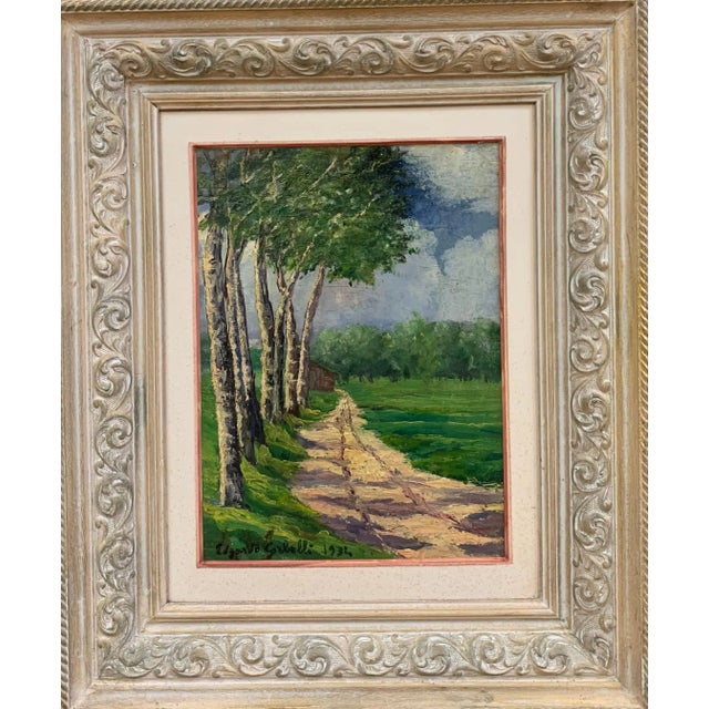 Stone Edgardo Corbelli, Spring Landscape, 1934 For Sale - Image 7 of 7