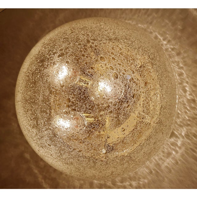 Large Glass and Brass Ceiling Light from Limburg For Sale - Image 13 of 18