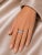 Traditional Late 20th Century Size 7 14K White Gold Swirl Diamond Wedding Band Ring Estate For Sale - Image 3 of 3