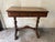 Antique Writing Table / Console With Turned Legs & Brass Pulls For Sale - Image 4 of 4
