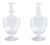 Vellum 2-Piece Set Clear Spiral Glass Vases, Urn Shape For Sale