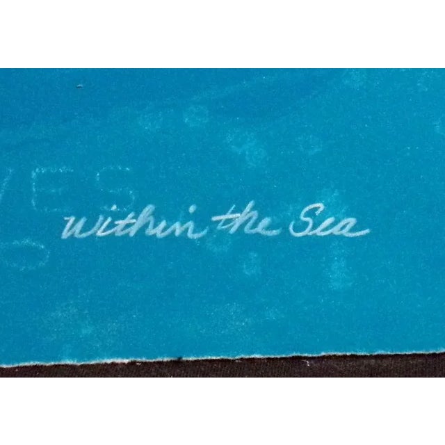 Expressionism Maxine Masterfield "Within the Sea" Signed Numbered Lithograph Art 1983 Unframed 30x40 For Sale - Image 3 of 5