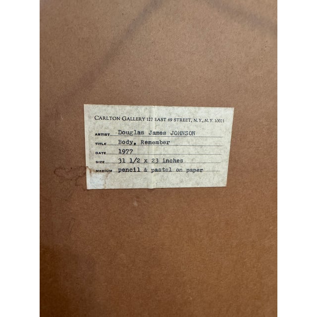 Up for sale is a stunning, original 1977 mixed-media drawing (pencil and pastel on paper) by Postwar and Contemporary...