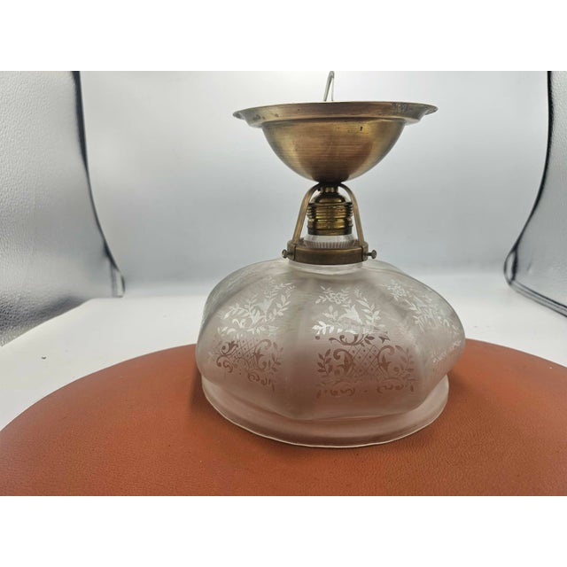 Brass Ceiling Lamp, 1890s For Sale - Image 3 of 8
