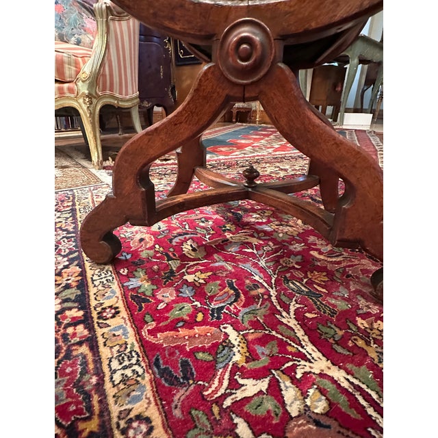 19th Century European Walnut Gondola Style Armchair. For Sale - Image 12 of 13