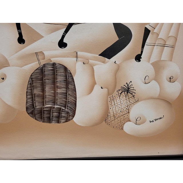 José Diereseu, Dominican Women in the Market, 1967, Oil on Canvas For Sale - Image 13 of 18