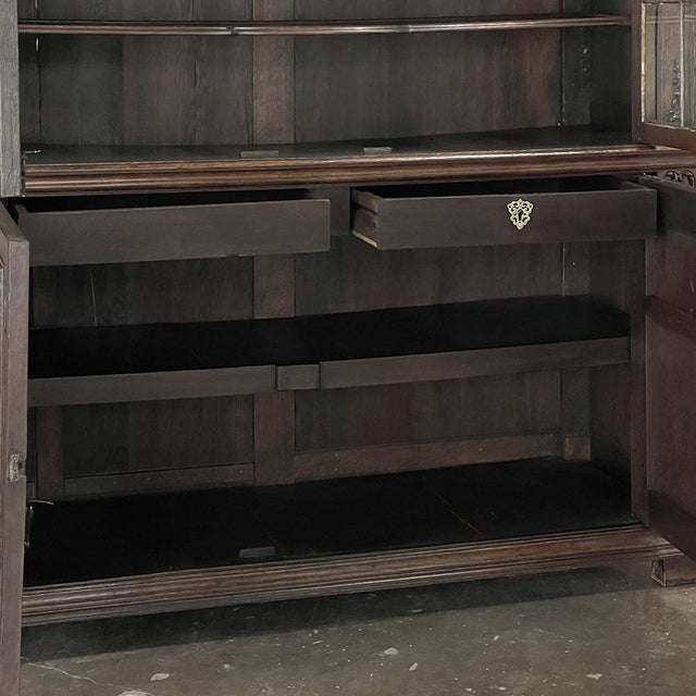 Coffee 18th Century French Régence Carved Oak Bookcase ~ Bibliothèque For Sale - Image 8 of 18