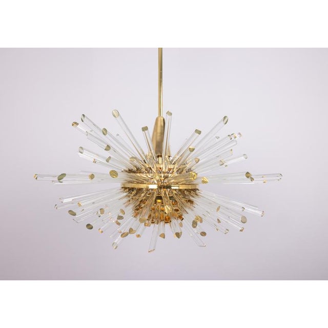Gold Miracle Chandelier attributed to Bakalowits & Söhne, Austria, 1960s For Sale - Image 8 of 18