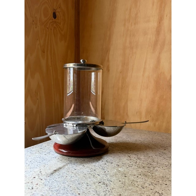 Mid-Century Modern Space Age Italian Revolving Condiment Server in Chrome, Italy, 1950s For Sale - Image 17 of 18