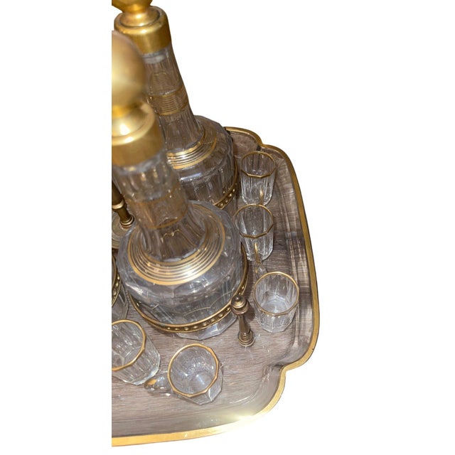 Baccarat 19th Century French Baccarat Crystal Cave À Liqueur Tantalus Set - Set of 12 For Sale - Image 4 of 7