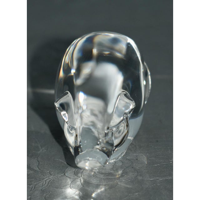 Transparent Vintage Steuben Crystal Pig Figurine For Sale - Image 8 of 11