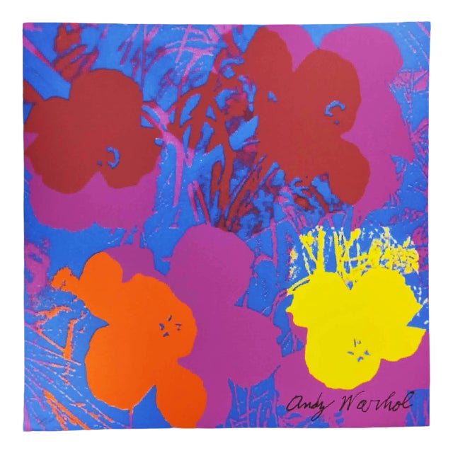 After Andy Warhol, Big Purple Flowers, 1980s, Limited Edition Lithograph For Sale