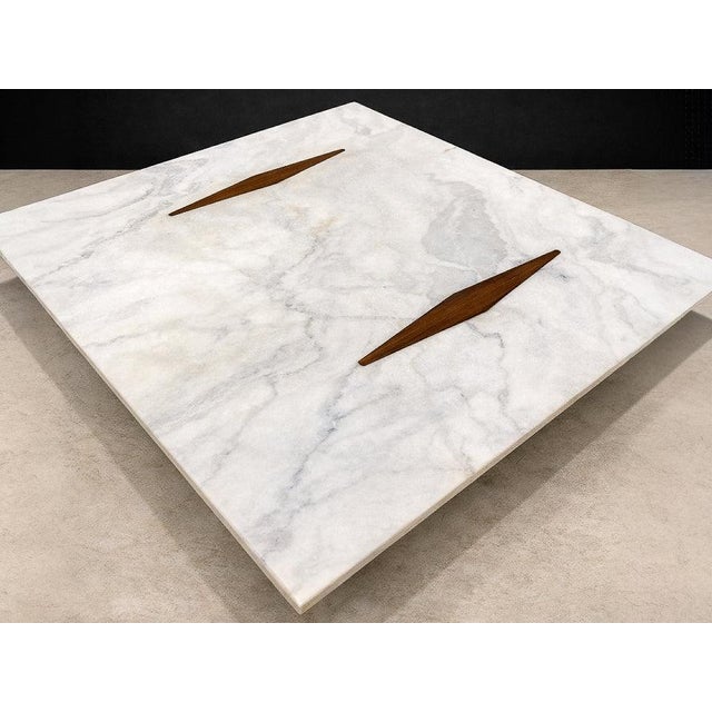 Limestone Coffee Table by Jorge Zalszupin, Rosewood & Marble, Brazil, 1959 - Lot 553A For Sale - Image 9 of 16
