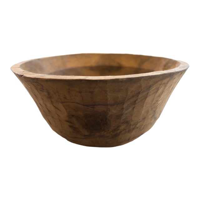 Vintage African Wooden Bowl For Sale