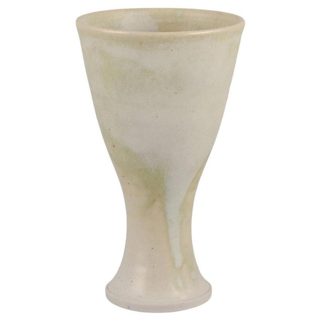 Cream Late 20th Century Swedish Ceramic Mug in Glaze in Light Tones For Sale - Image 8 of 8