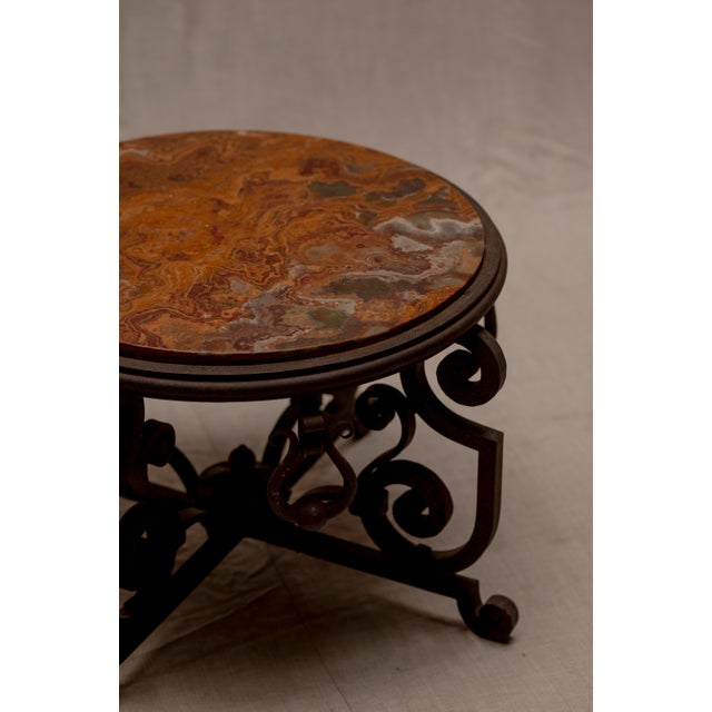 Mid-Century Modern French Wrought Iron Side Table, 1950s For Sale - Image 11 of 12