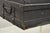 Black Antique Art Deco Steel Metal Military Weapons Black Storage Travel Trunk For Sale - Image 8 of 12