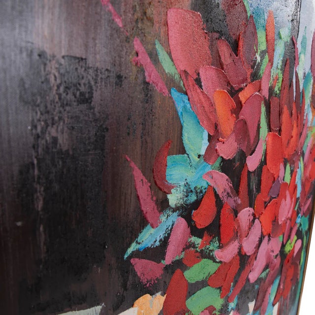 Modern Red Tulips in Vase Painting For Sale - Image 3 of 6