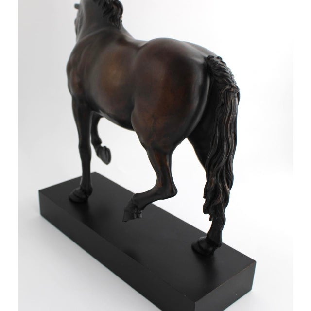 2000 - 2009 Giovanni Bologna's Bronzed Medici Horse Sculpture, Tabletop 10.5" For Sale - Image 5 of 11