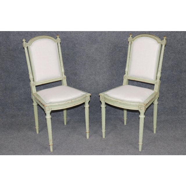 Maison Jansen Set 18 Maison Jansen Signed Early 20th C Louis XVI Style Dining Chairs For Sale - Image 4 of 17