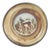 Vintage Round Stoneware Dish with Relief of Deer by Knud Kyhn for Royal Copenhagen, 1970s For Sale