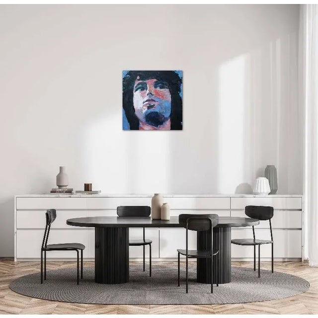 Pop Art Portrait 24x24 oil on stretched canvas This is part of my 27 Club Series of large 24x24 portraits. Signed: Haas...